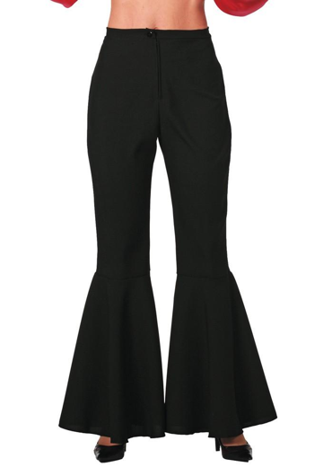 black 70s pants for women