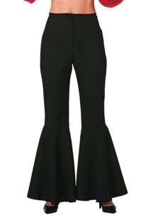 black 70s pants for women