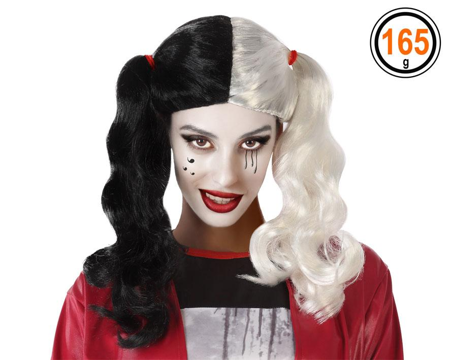black and white wig with tails