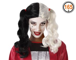 black and white wig with tails