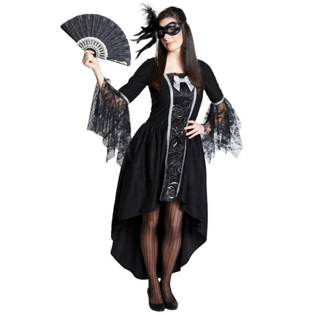 black dress masked ball