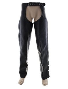 black fake leather chaps