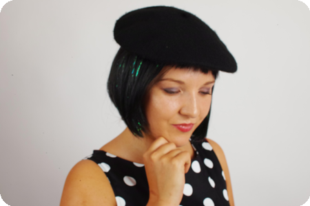 Black French Beret