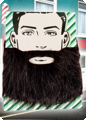 Black-gray beard