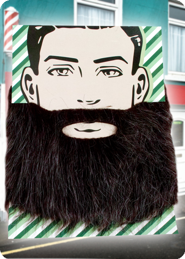 Black-gray beard