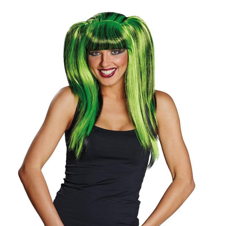 Black green wig with volume Marushka