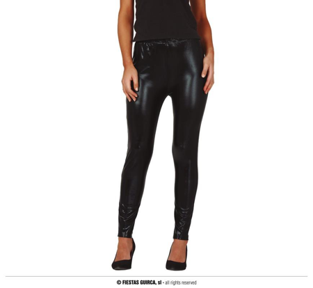 black metallic leggings