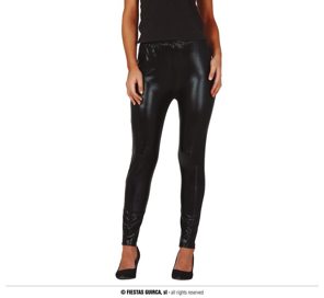 black metallic leggings