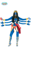 Blauw godin kostuum