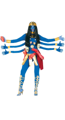 Blauw godin kostuum