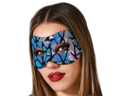 blauw oogmasker met glitters