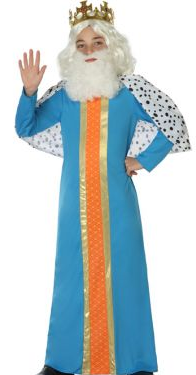 Blauwe Wijze Man Koning Kinderkostuum