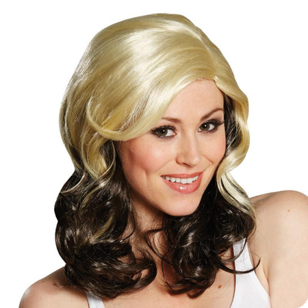 Blonde wig with brown locks Mania