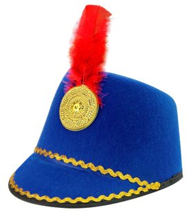 blue majorette hat