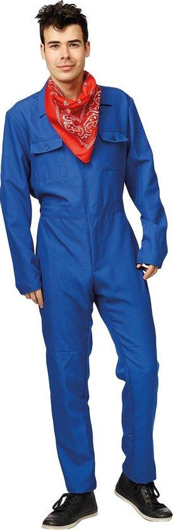 Blue overall work suit costume Dimitri