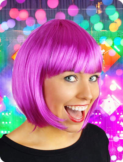 Bob Wig Sophia Purple