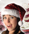 Bonnet de Noël à paillettes