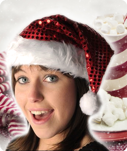 Bonnet de Noël à paillettes