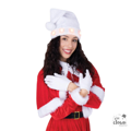 bonnet de Père Noël blanc avec des lumières