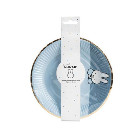 Bordjes Nijntje babyblauw (Ø18cm, 8st)