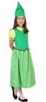 Boself Meisjeskostuum - Groen met Gele Accenten