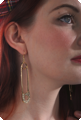 Boucle d'oreilles trombone avec strass
