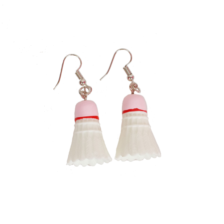 Boucles d'oreilles badminton touffes
