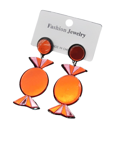 Boucles d'oreilles bonbons rouges