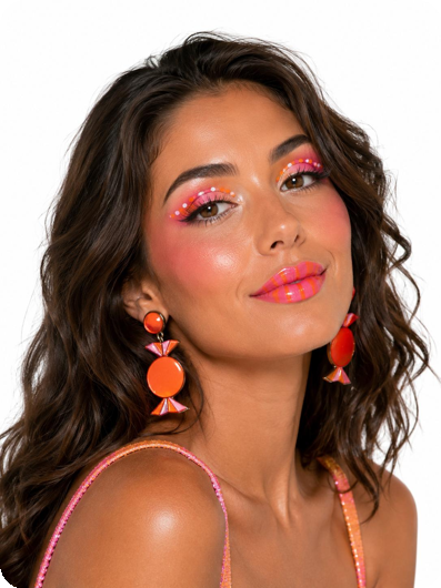 Boucles d'oreilles bonbons rouges