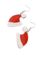 boucles d'oreilles bonnet de Noël X-mass