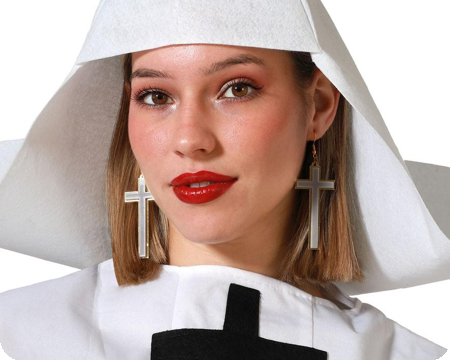 boucles d'oreilles croix non