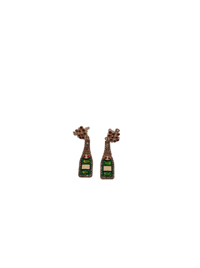 Boucles d'oreilles de champagne de luxe