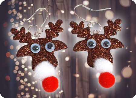Boucles d'oreilles de Noël