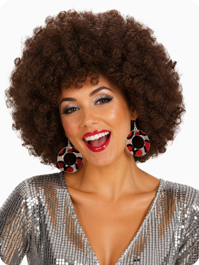 Boucles d'oreilles Disco Glitter Red