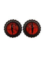 Boucles d'oreilles Halloween œil de chat rouge