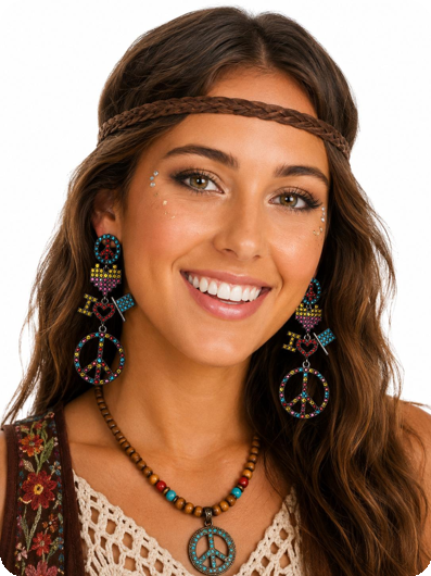Boucles d'oreilles hippie de luxe