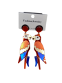 Boucles d'oreilles perroquets colorés