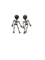Boucles d'oreilles squelette de luxe
