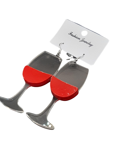 Boucles d'oreilles verres à vin