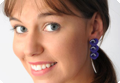 Boucles d'oreilles Violettes cœur