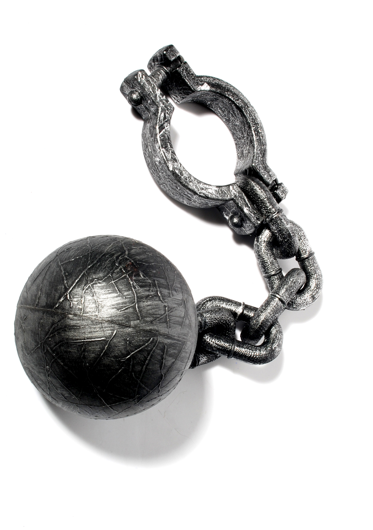 Boulet avec chaine pour prisonnier deluxe