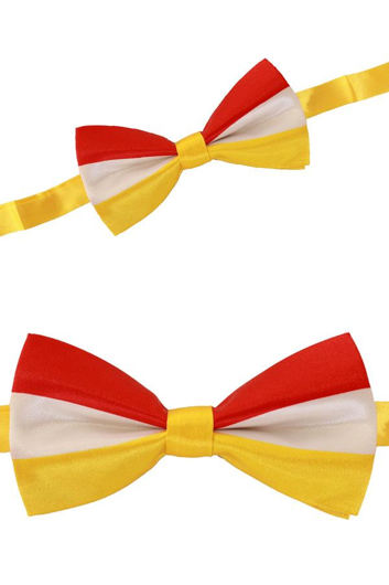 Bow tie red/white/yellow