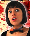 Bow tie with blood