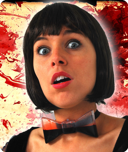 Bow tie with blood