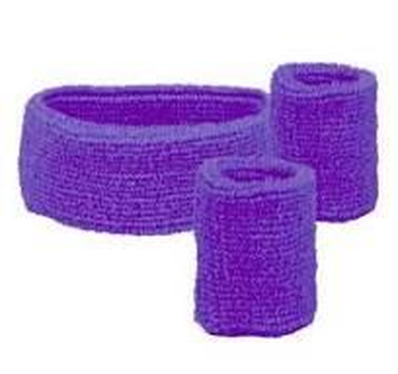 Bracelets de poignet violets et ensemble de bandeaux pour la tête