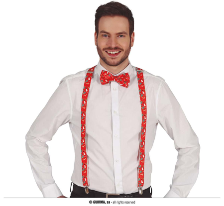 bretelles de Noël rouges