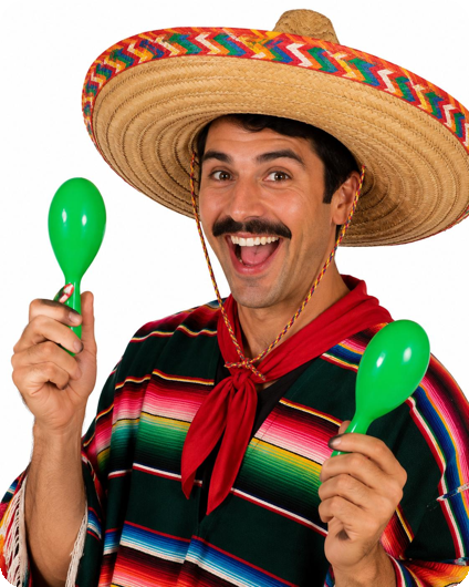 Bright green maracas