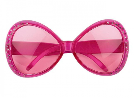 Bril Flashy roze met srass