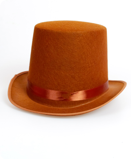 Brown top hat