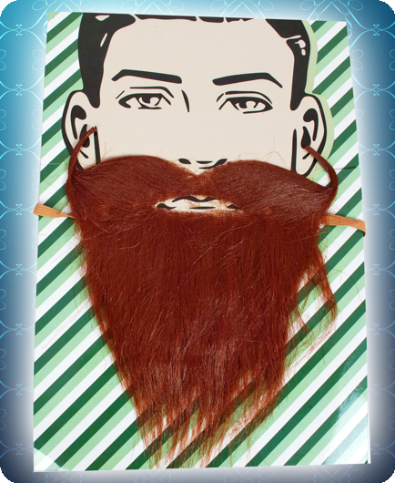 Bruine viking baard en snor